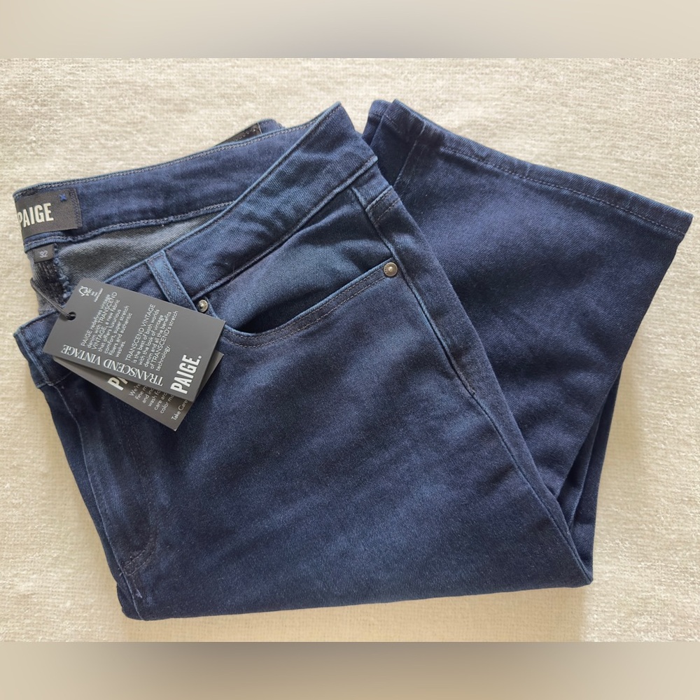 PAIGE Womens Dark Blue Denim Jeans